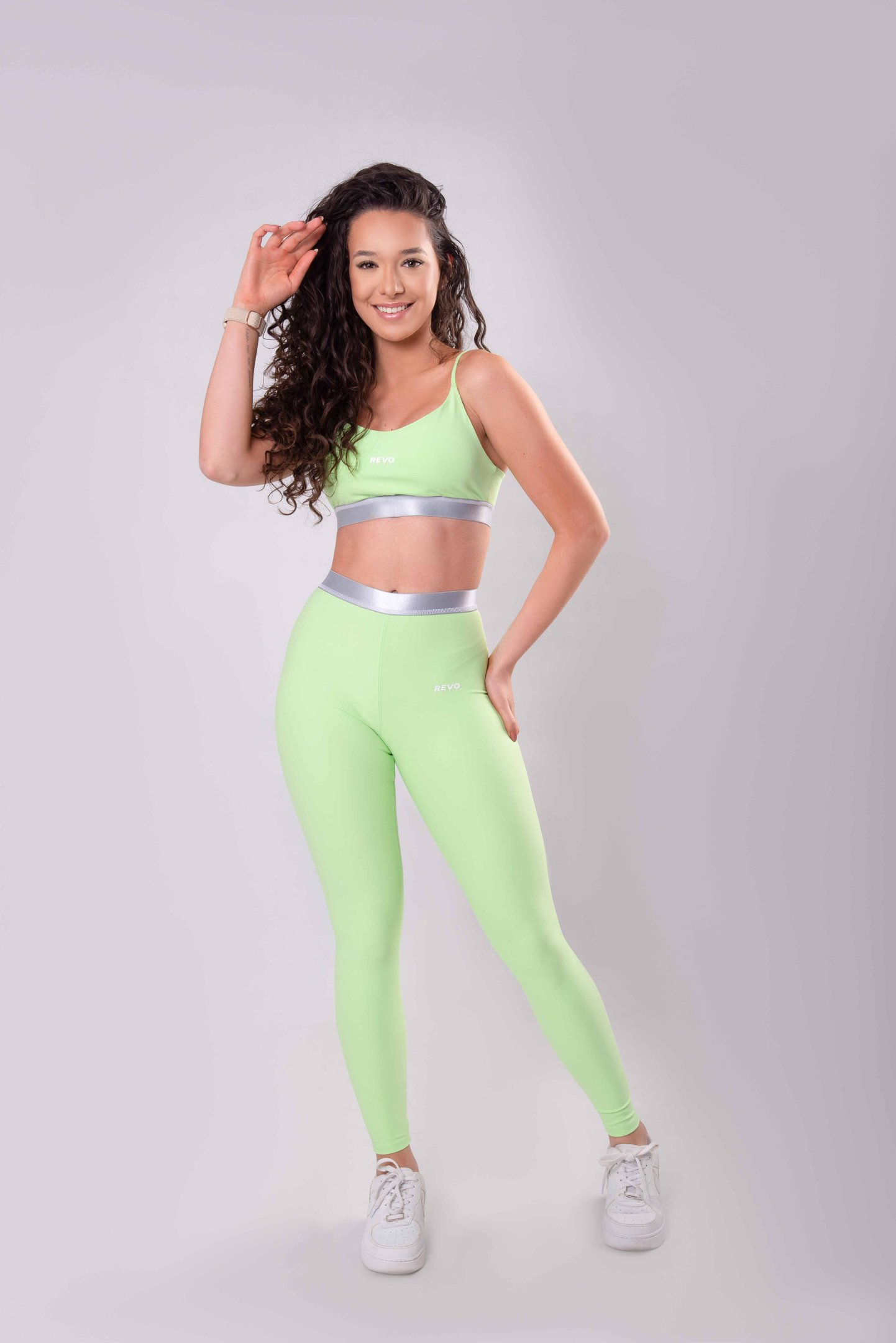 LEGGING COMPRESS SUN COLORS - GREEN WATER